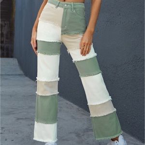 COPY - Colourblock Straight Jeans